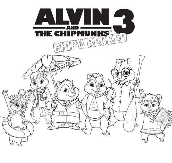 Alvin And The Chipmunk Movie Poster Coloring Page Kleurplaten