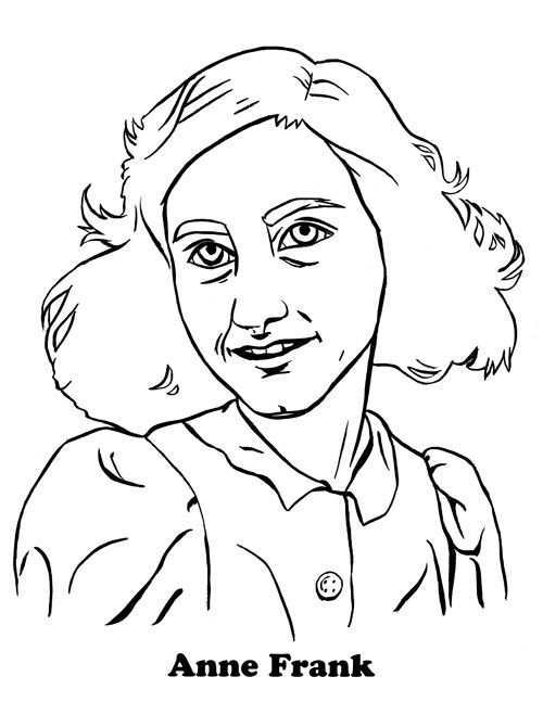 Anne Frank Coloring Pages Anne Frank Online Coloring Pages