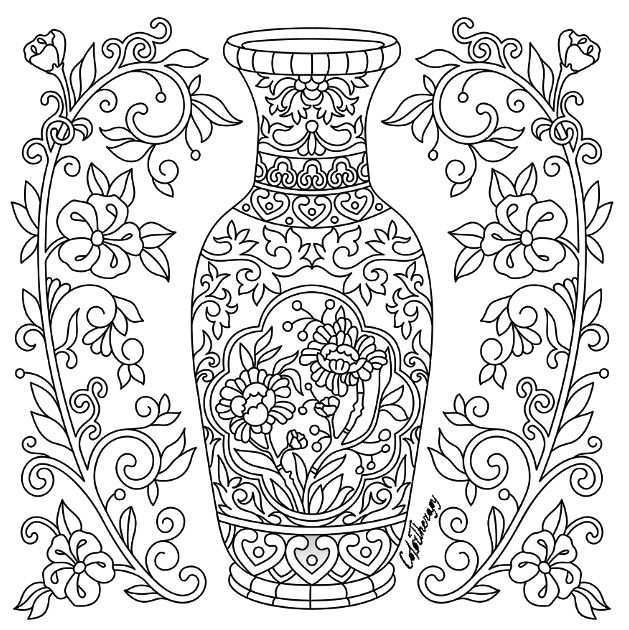 Ornate Vase Color Therapy App Is Fun And Relaxing Try This App For Free Get Colortherapy Me Kleurplaten Kleuren Woonideeen