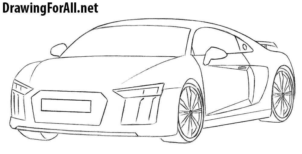 How To Draw An Audi R8 Audi R8 Audi Cool Car Drawings