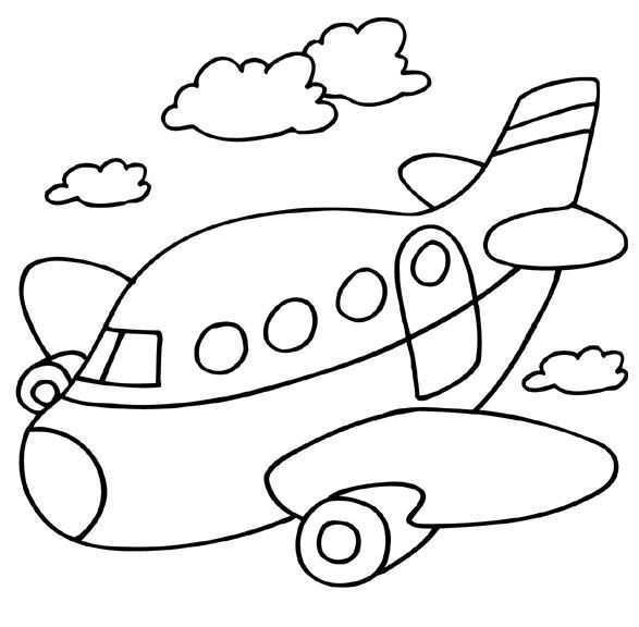 Kleurplaat Vervoer Vliegtuig Boek Bladzijden Kleuren Kinderkleurplaten Kleurplaten