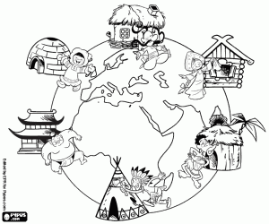 Coloriage Voyage Autour Du Monde Art Classroom Decor Map Activities Art Classroom