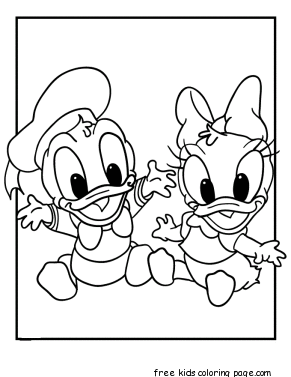 Printable Donald And Daisy Duck Baby Disney Coloring Pages Disney Kleurplaten Kleurpl
