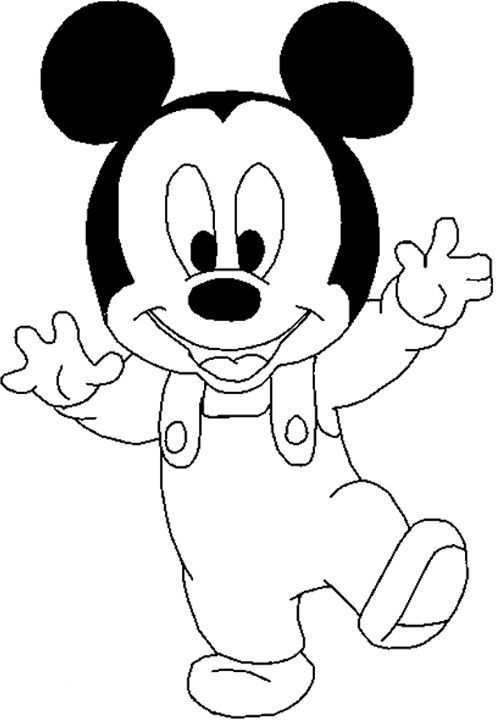 Coloringkids Net Dibujos De Mickey Bebe Colorear Disney Dibujos Para Pintar Faciles