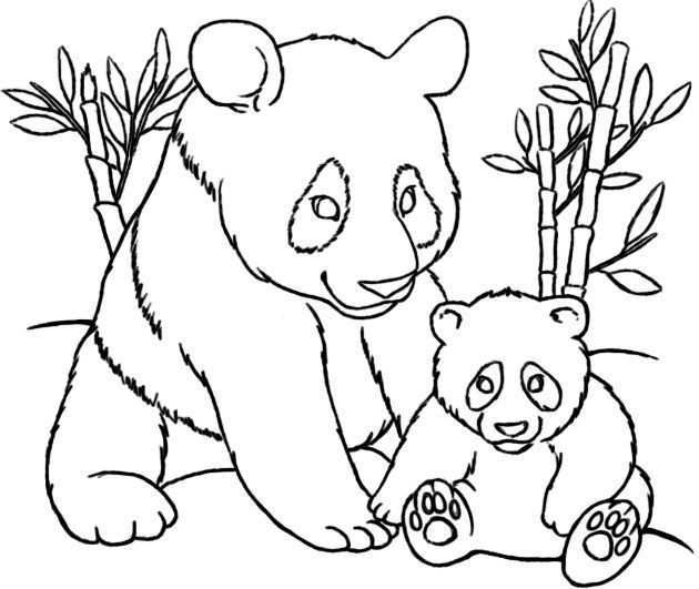 Coloring Pages Of Cute Baby Pandas Panda Coloring Pages Bear Coloring Pages Horse Col