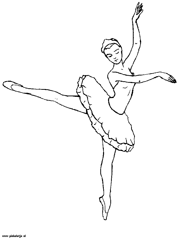 Ballerina Ballet Knutselen Kleurplaten Ballet