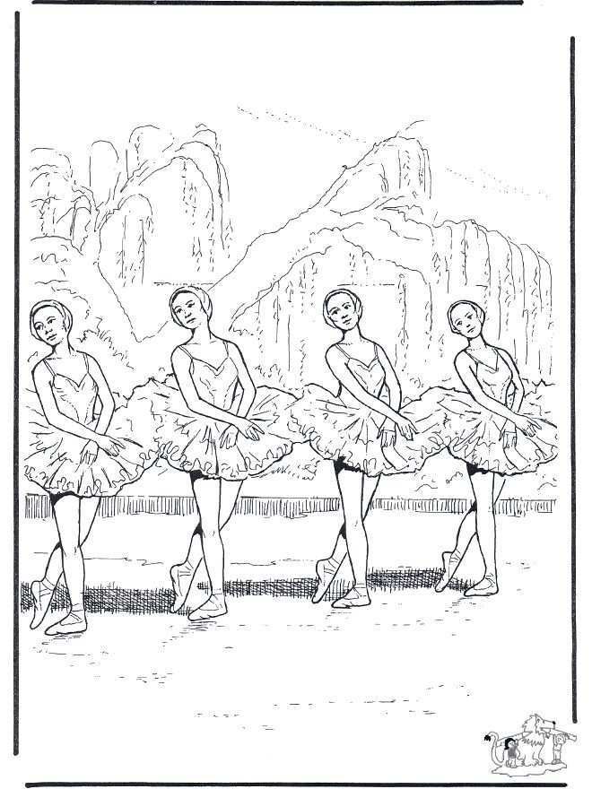 Ballet 2 Kleurplaat Ballet Kleurplaten Kleuren Kleurboek