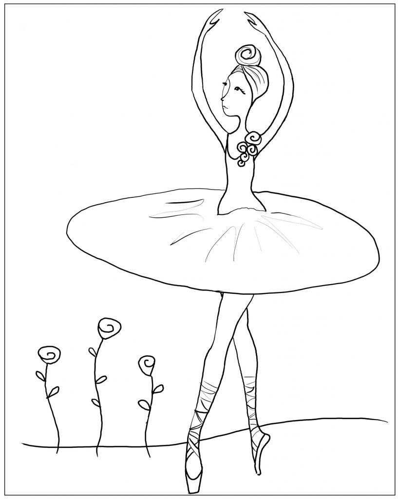 Beautiful Ballerina Coloring Pages