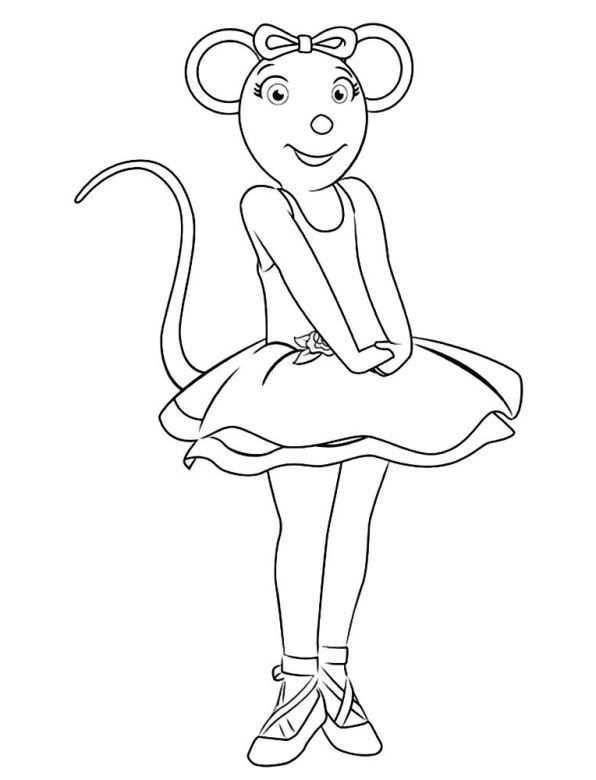 Kids N Fun Kleurplaten Per Beginletter Ballerina Coloring Pages Angelina Ballerina Da