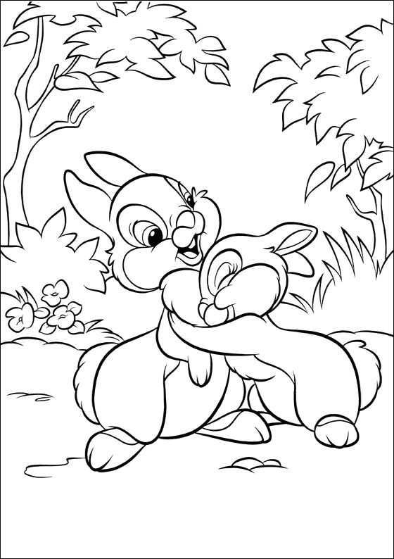 Bambi Thumper The Rabbit Coloring Pages Find Coloring Bunny Coloring Pages Disney Coloring Pages Free Coloring Pages