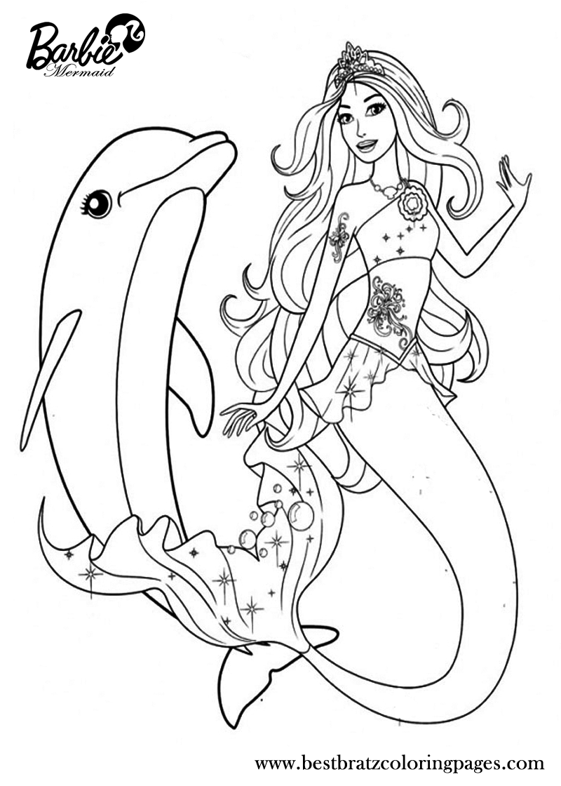 Printable Barbie Mermaid Coloring Pages For Kids Bratz Coloring Pages Kleurboek Kleur