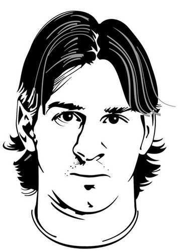 Coloring Page Lionel Messi Lionel Messi Messi Vector Portrait