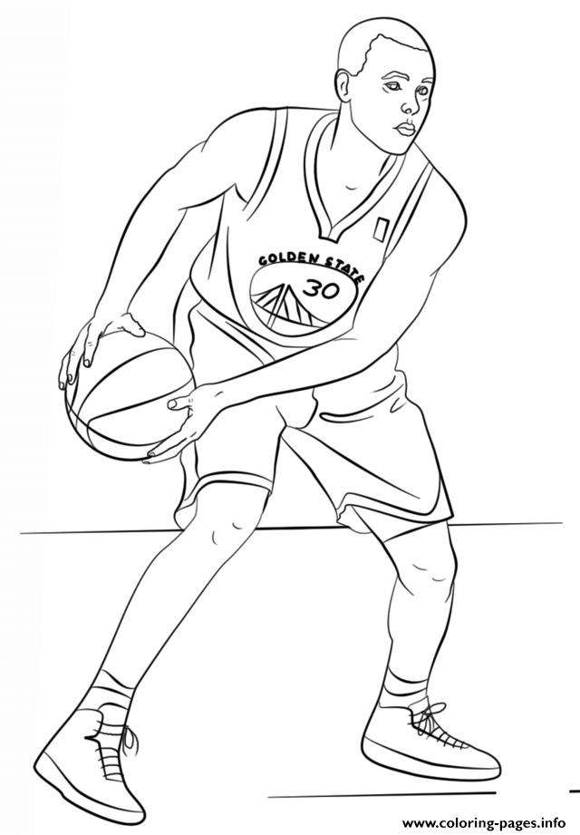 Print Stephen Curry Nba Sport Coloring Pages Sports Coloring Pages Coloring Pages To