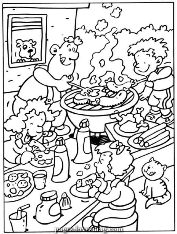 Magical Bbq Summer Coloring Pages Colouring Pages Cartoon Coloring Pages