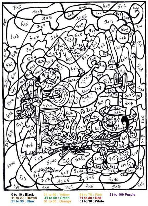 Characters Color By Number Coloring Pages Bbq Coloring Pages Math Coloring Math Metho
