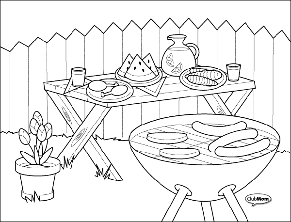 Bbq Coloring Pages Coloring Pages Preschool Coloring Pages Cute Coloring Pages