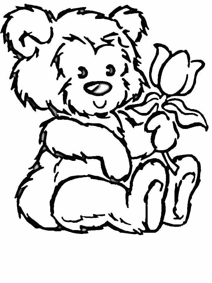 Kleurplaat Kleurplaten Bloemen 3214 Bear Coloring Pages Cartoon Coloring Pages Animal