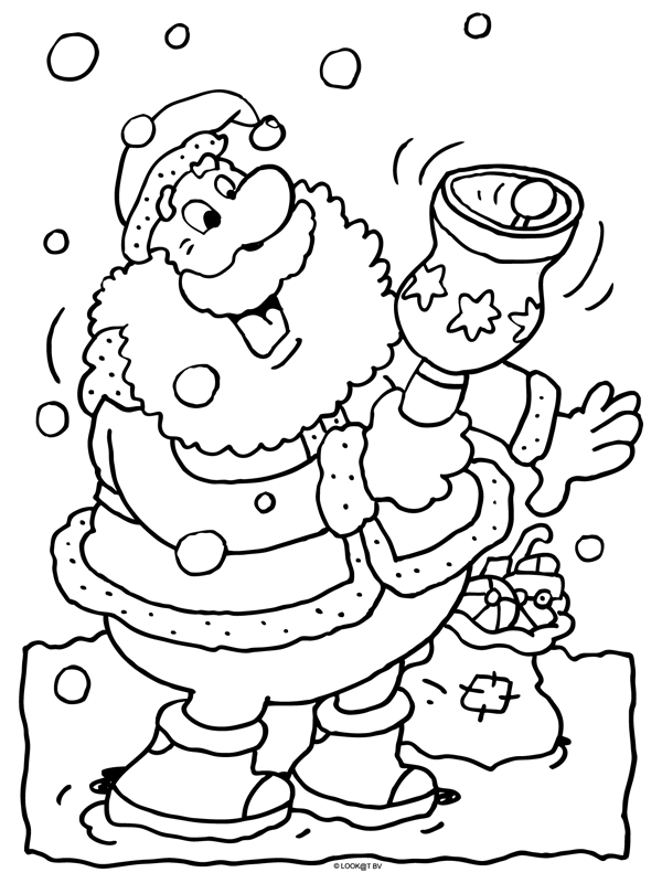 Kleurplaat Kerstman Met Bel Vintage Inspired Art Christmas Crafts Coloring Pictures