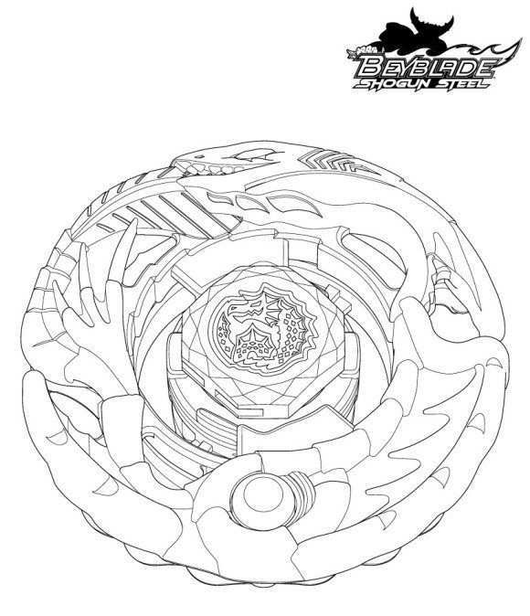 Cartoon Coloring Beyblade Coloring Pages Shogun Steel Beyblade Coloring Pages Shogun