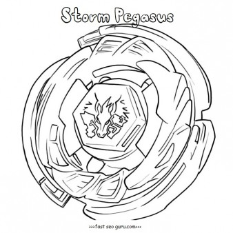 Printable Beyblade Storm Pegasus Coloring Pages From Metal Fusion Printable Co Printa