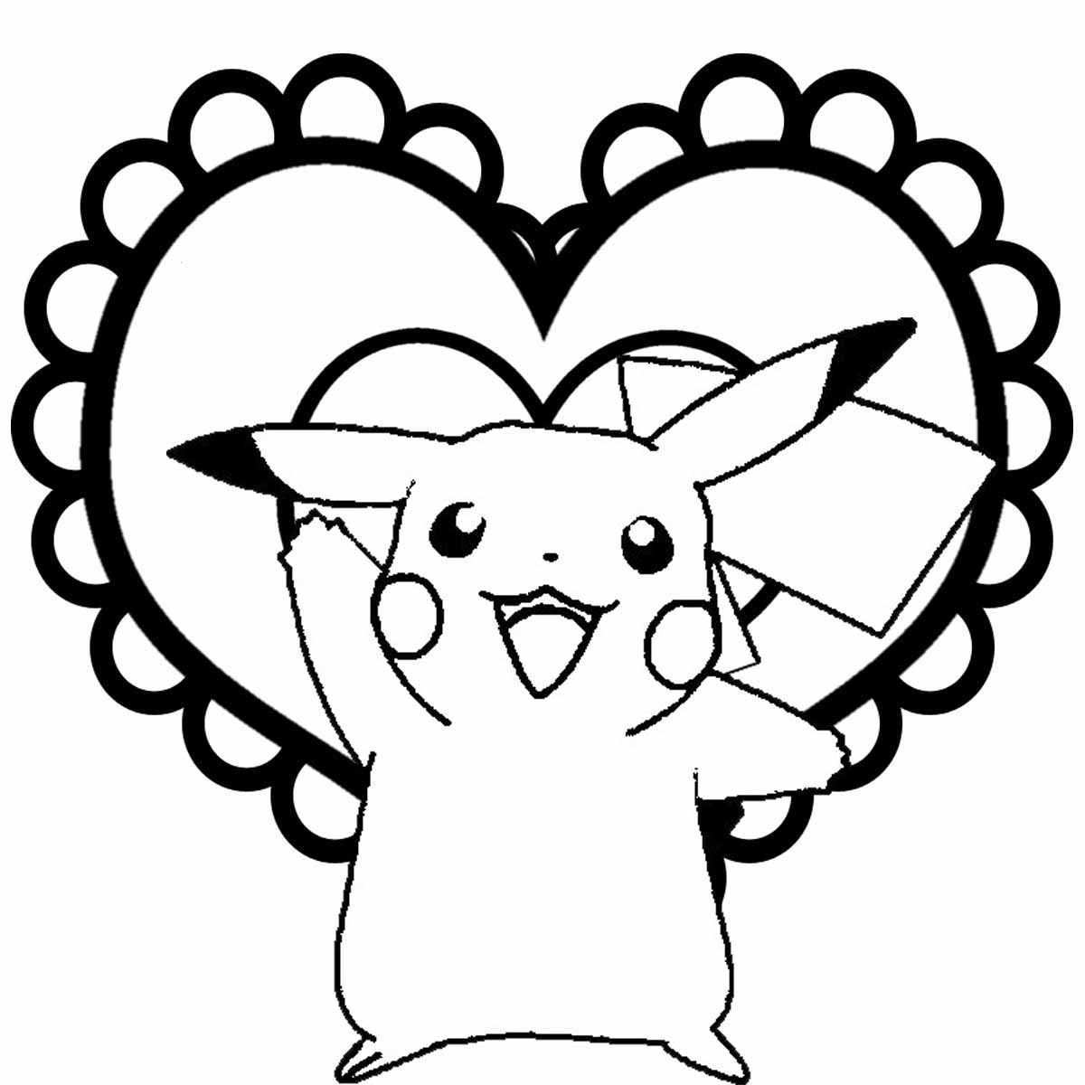 Pokemon Coloring Pages Valentines Day Coloring Page Valentine Coloring Sheets Pikachu