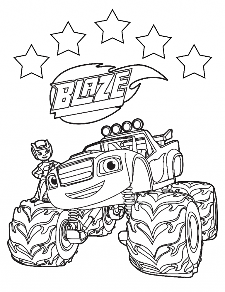 Blaze And The Monster Machines Coloring Pages Best Coloring Pages For Kids Monster Tr