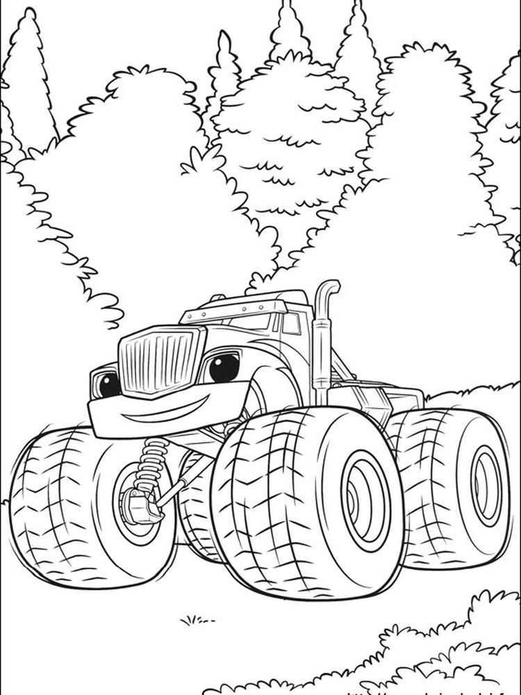 Blaze And The Monster Machines Watts Coloring Pages Blaze And The Monster Machine Is
