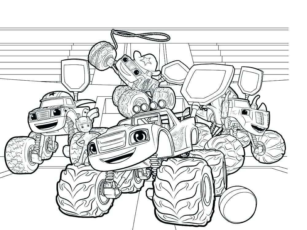 Blaze And The Monster Machines Coloring Pages Best Coloring Pages For Kids Cartoon Co