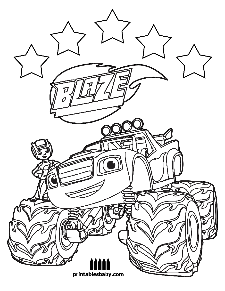 Blaze And The Monster Machines Printables Baby Paginas Para Colorear Para Ninos Color