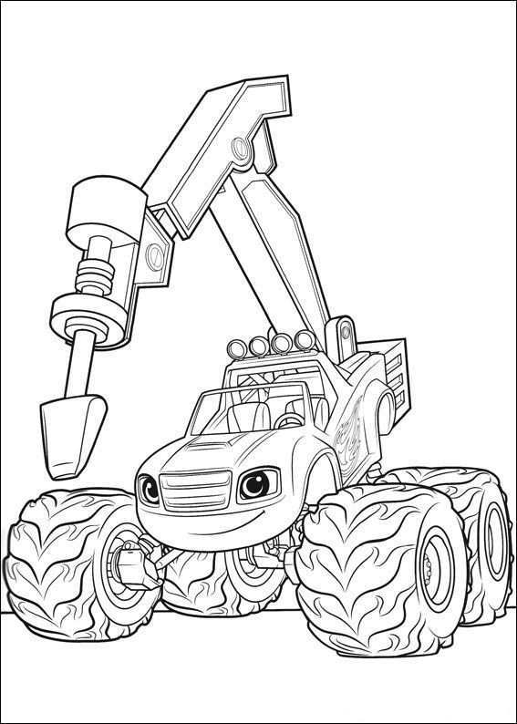 Blaze And The Monster Machines Coloring Pages Best Coloring Pages For Kids Monster Tr