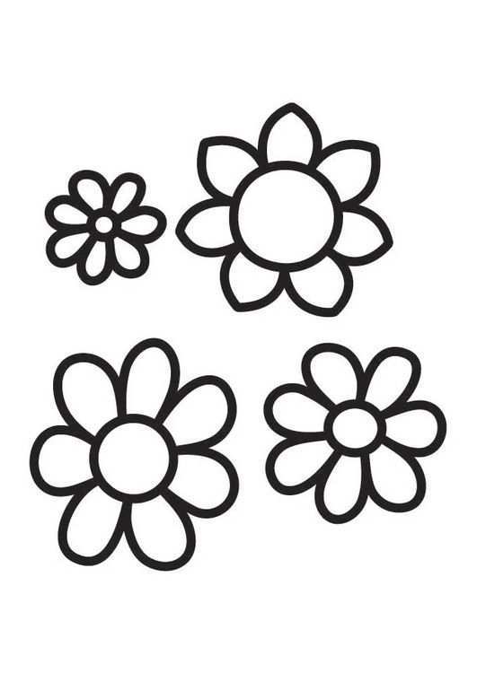 Coloring Page Flowers Img 18488 Bloem Kleurplaten Bloemensjabloon Bloemen Tekenen