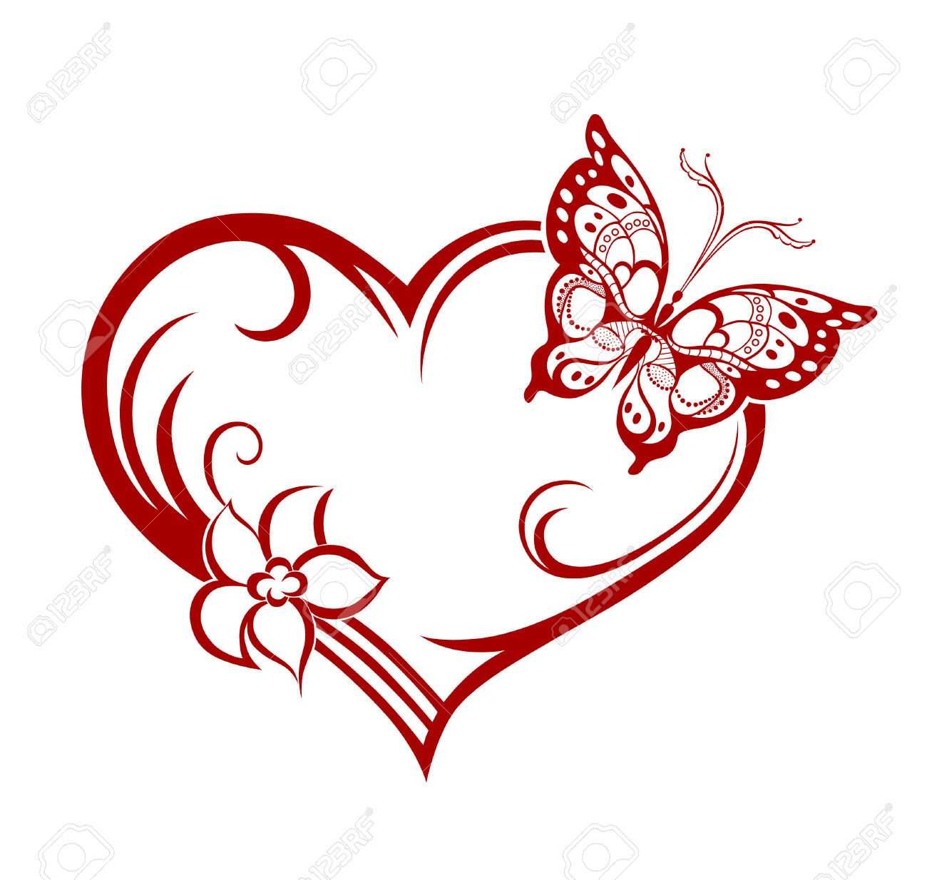 Afbeeldingsresultaat Voor Heart Butterfly Images Hart Tatoeage Ontwerpen Bloemen Teke