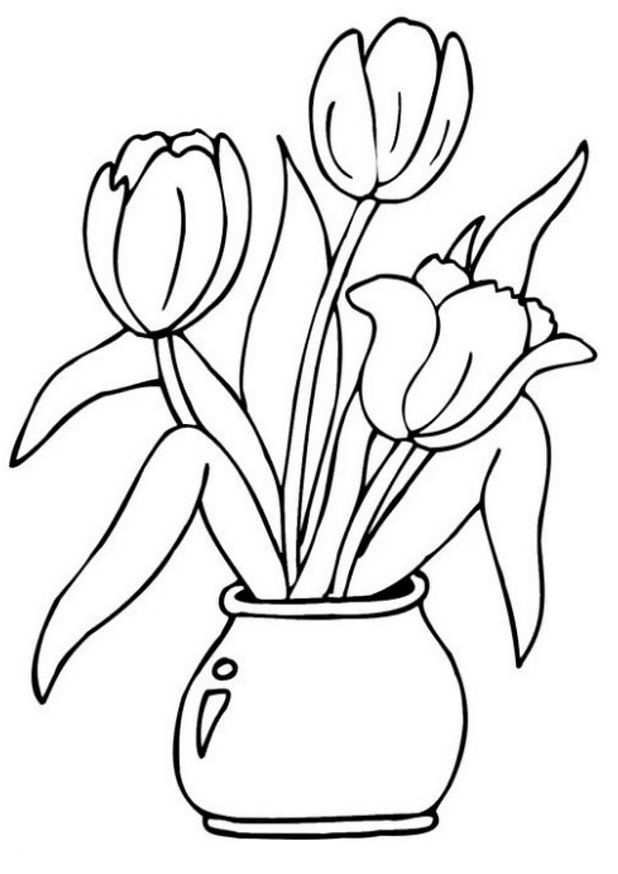 Kleurplaten Lente Google Zoeken Bloemen Kleurplaten Kleurplaten Tulpen
