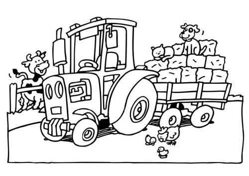 Coloriage Tracteur A Imprimer Tractor Coloring Pages Coloring Pages For Kids Online C