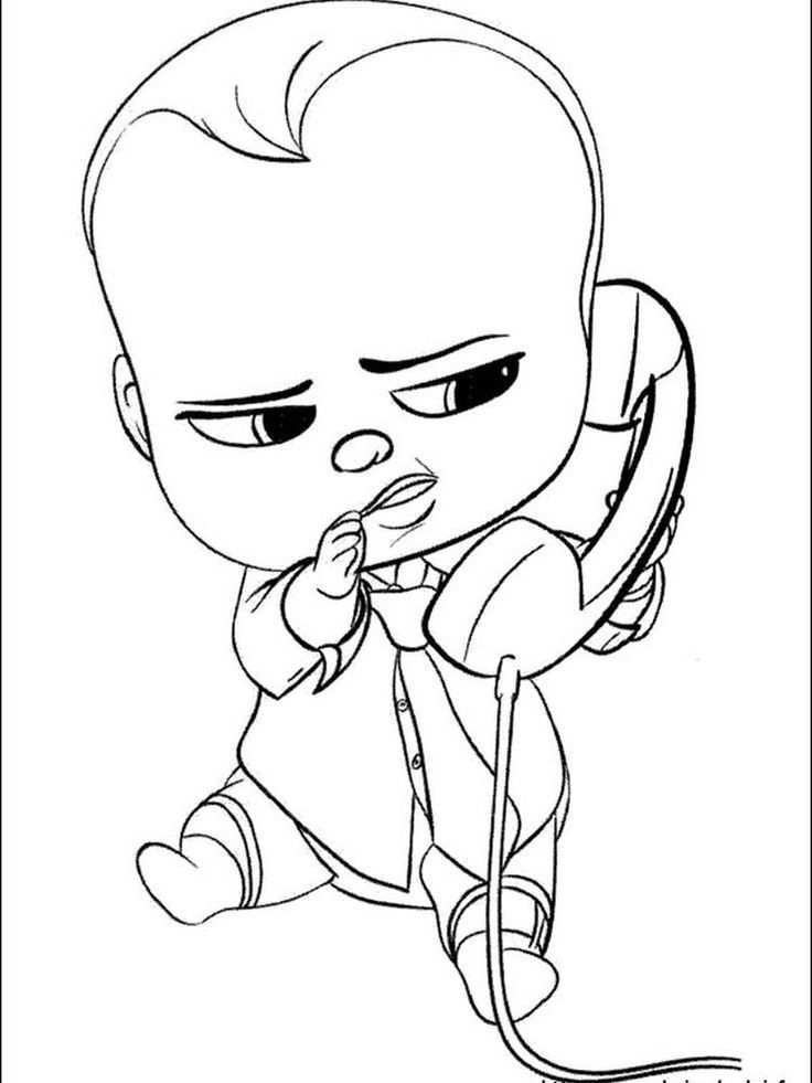 Boss Baby Colouring Pages Free