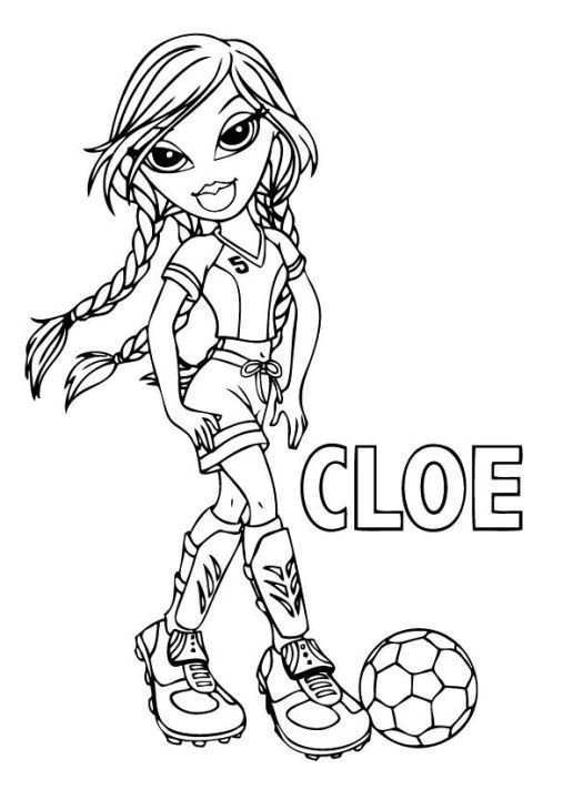 Bratz Coloring Pages Cloe Free To Print For Girls Letscolorit Com Sports Coloring Pag