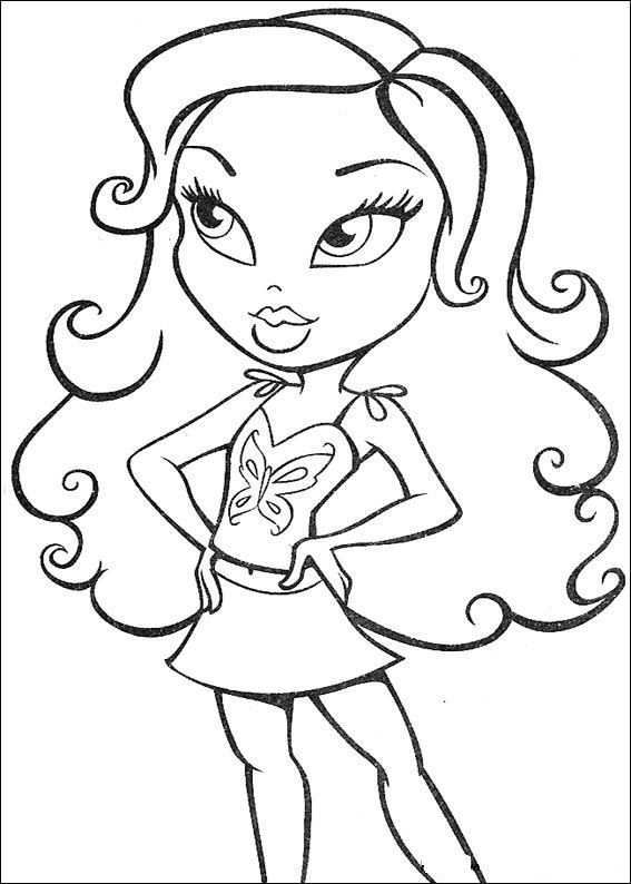 Kids N Fun Coloring Page Bratz Bratz Coloring Books Abstract Coloring Pages Cartoon C