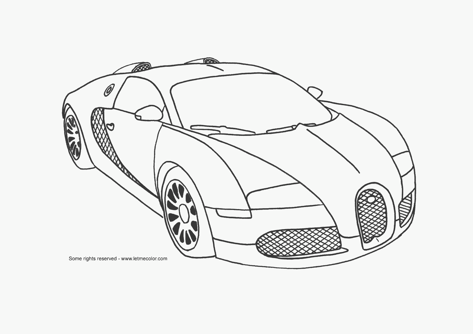 Supercar Coloring Page Bugatti Veyron Auto Tekeningen Bugatti Veyron Gratis Kleurplat