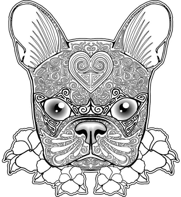 Free Bulldog Zentangle Coloring Page For Adults This Will Be Great For Mom Who Loves
