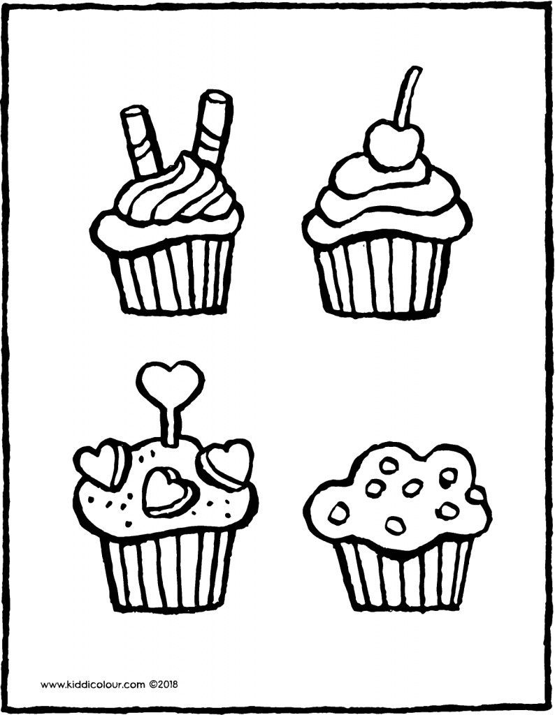 Eten Colouring Pages Pagina 4 Van 15 Kiddicolour In 2020 Knutselen Voor Pasen Cupcake