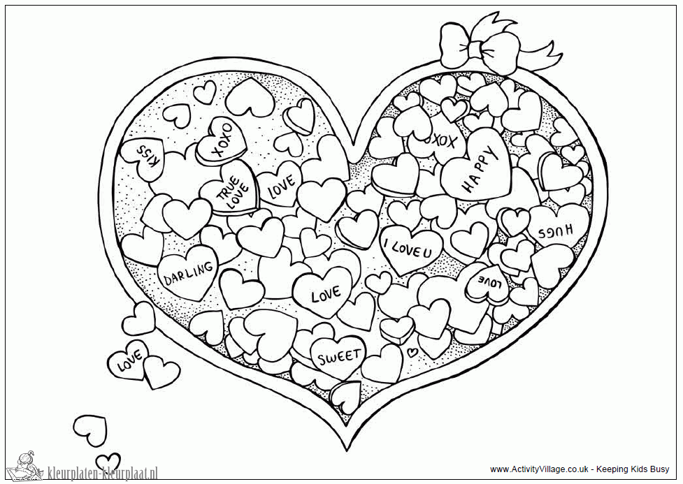 22478 Candy Candy Kleurplaat Gif 977 693 Pixels Valentine Coloring Heart Coloring Pag