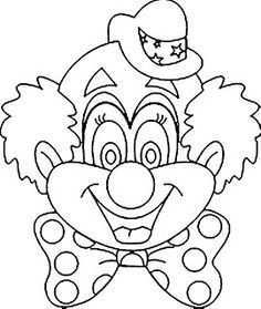 Clown Gezicht Kleurplaat Google Zoeken Clown Crafts Circus Art Coloring Pages