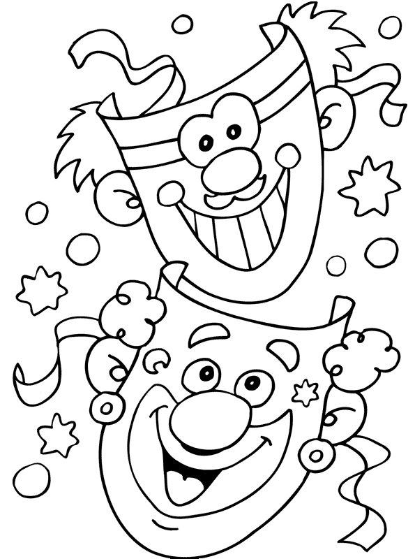 Kleurplaat Maskers Carnival Crafts Coloring Pages Coloring Pages For Kids
