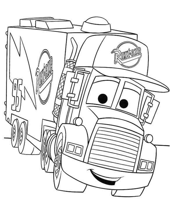 Cartoon Cars Truck Coloring Page Cartoon Car Car Coloring Pages Monster Truck Colorin