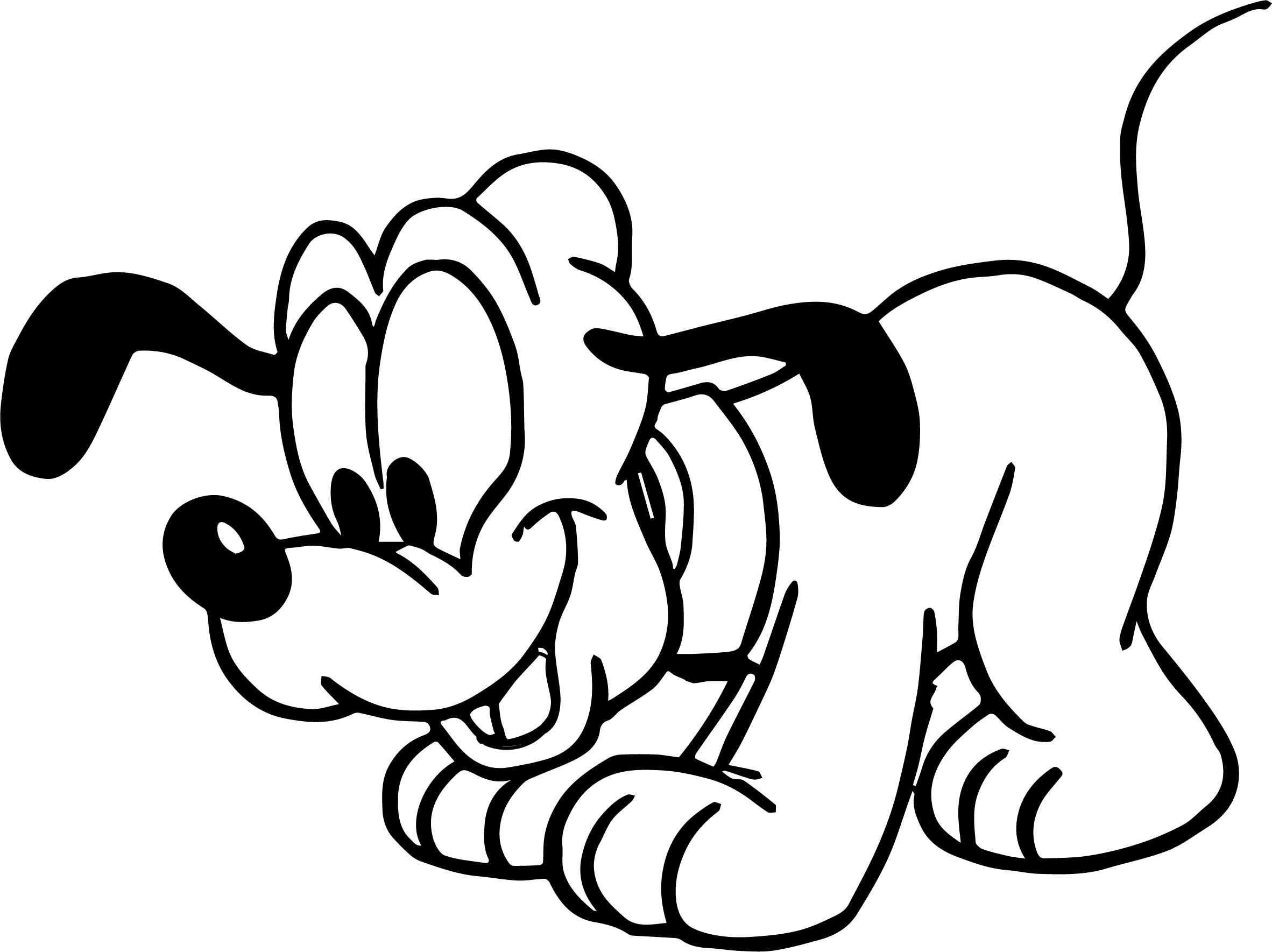 Nice Looking Baby Pluto Coloring Page Kleurplaten Honden