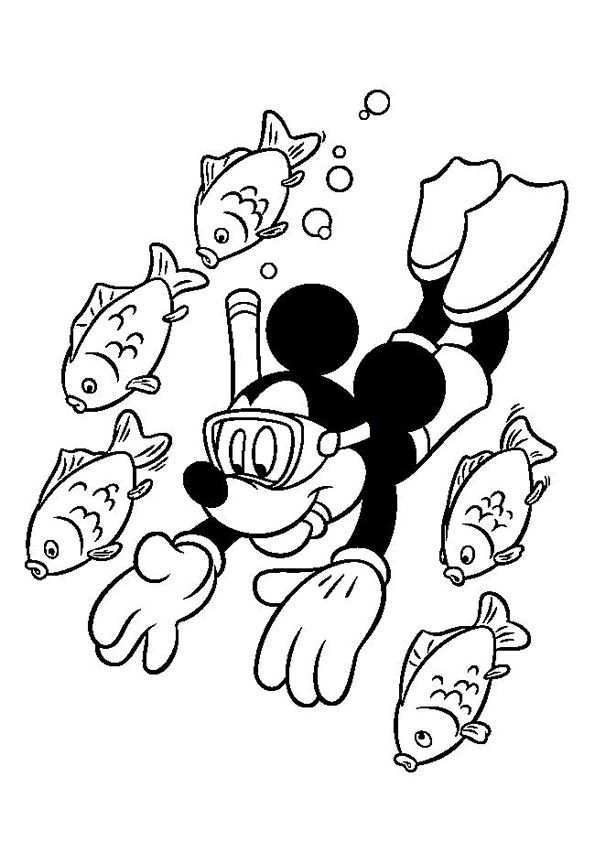 Kleurplaat Vakantie Kleurplaten Mickey Mouse Mickey