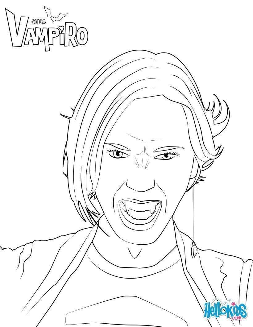 Zaira Fangoria Coloring Page From Chica Vampiro Tv Series More Chica Vampiro Coloring