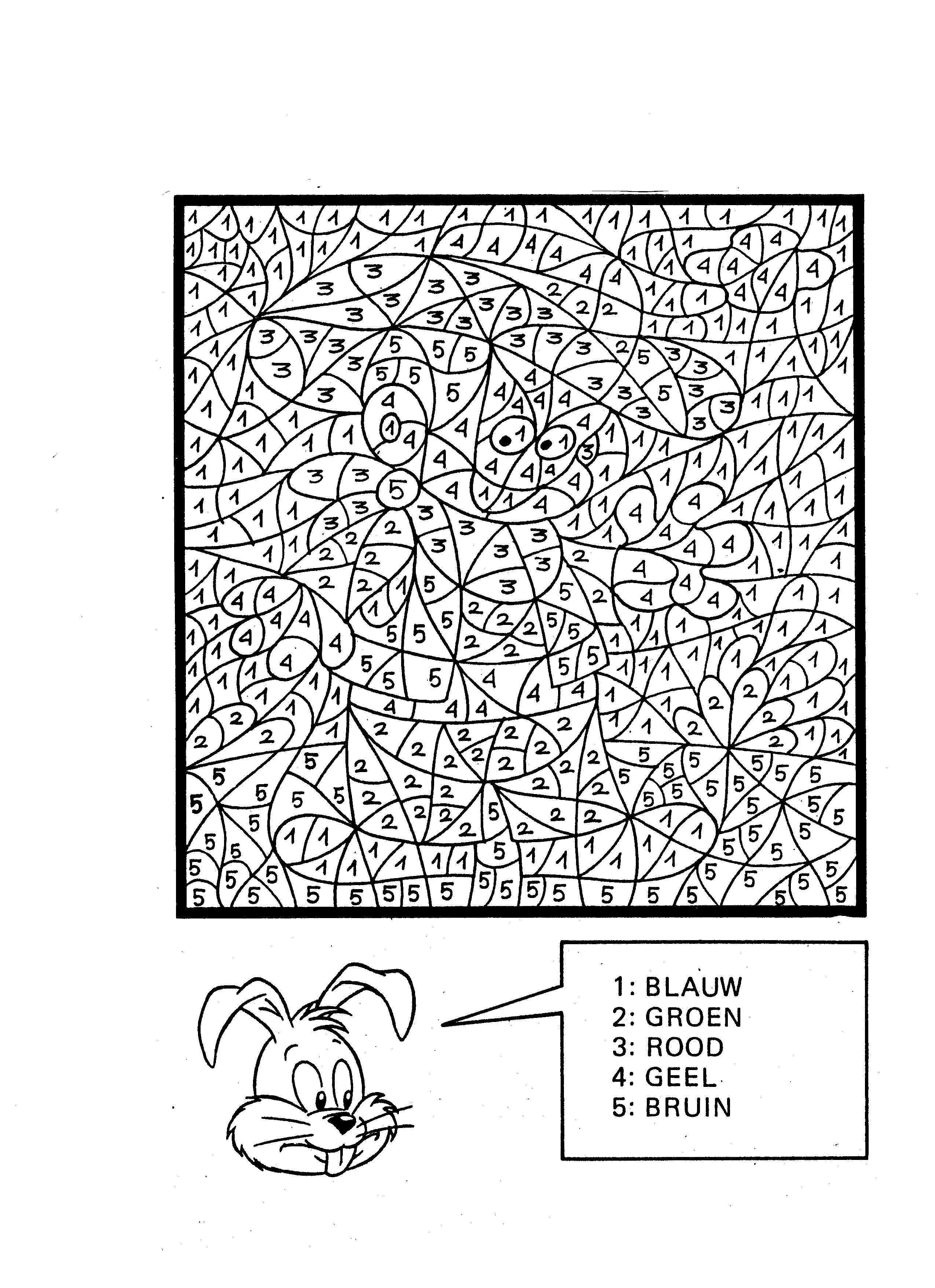 Inspirerend Kleurplaat Cijfers Indeling Geheim
