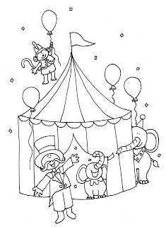 Free Dearie Dolls Digi Stamps Big Top Circus Color And B W Circus Theme Crafts Colori