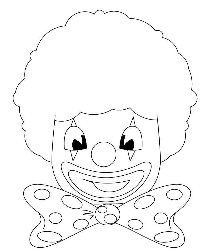 Clown Head Coloring Page Source Z2n Jpg 803 962 Kleurplaten Voor Kinderen Voor Kinder